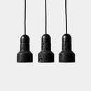 Minimalist vintage bedside lamp in volcanic stone for bar, café or staircase