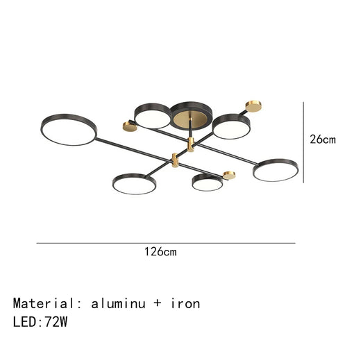 Minimalist LED ceiling light with 3 colour temperatures decorative indoor fixture - vue 22 sur 30