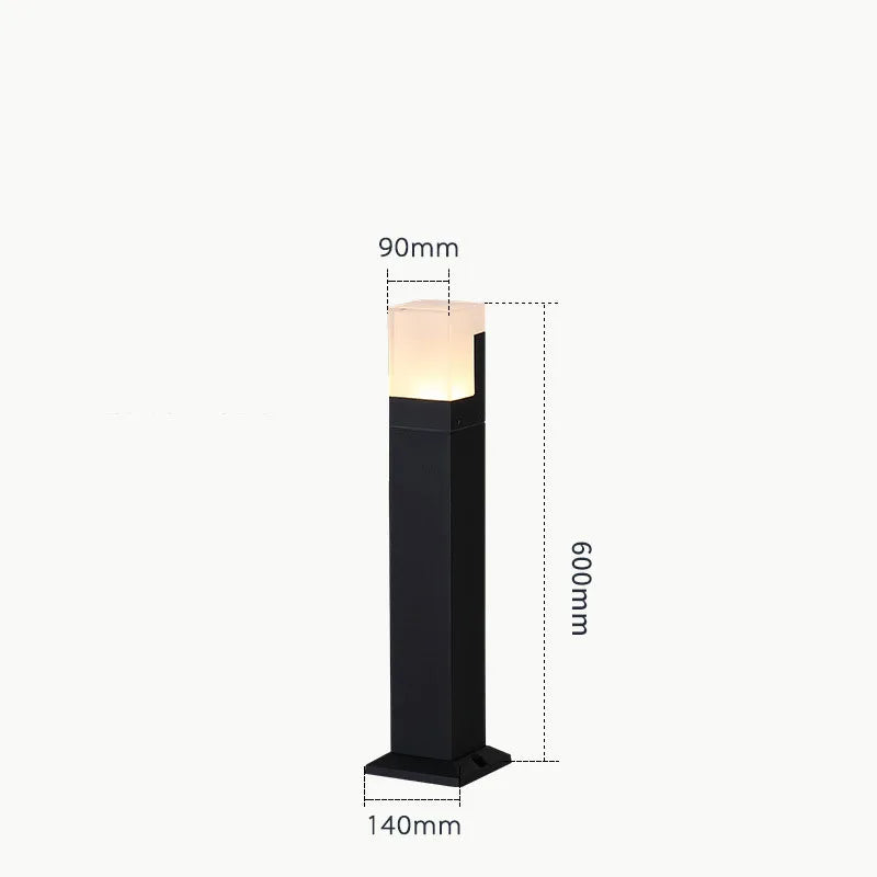lampe extérieure moderne imperméable pour jardin et chemin - vue 9 sur 10