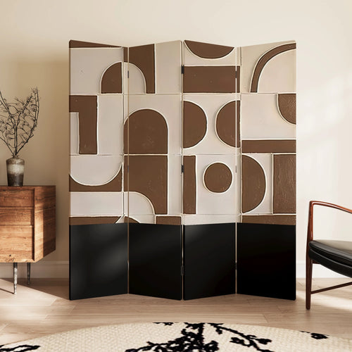 Folding and moving screen partitions into modern and minimalist living rooms, covering bedrooms - vue 5 sur 6