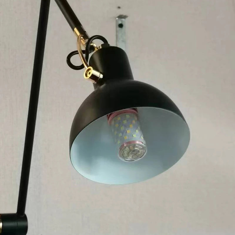 applique murale vintage en métal noir et doré pour intérieur élégant - vue 6 sur 7