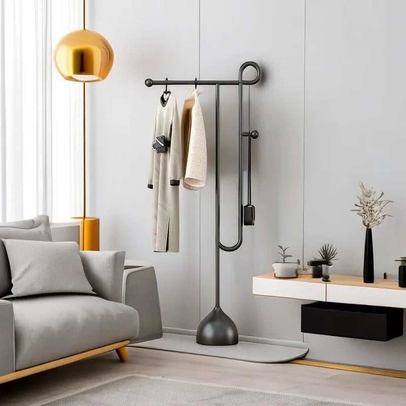 porte-manteaux en métal modernes et créatifs pour rangement élégant - vue 3 sur 9