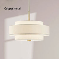 Modern minimalist fabric pendant light rounded creative ceiling lamp for living room and dining room