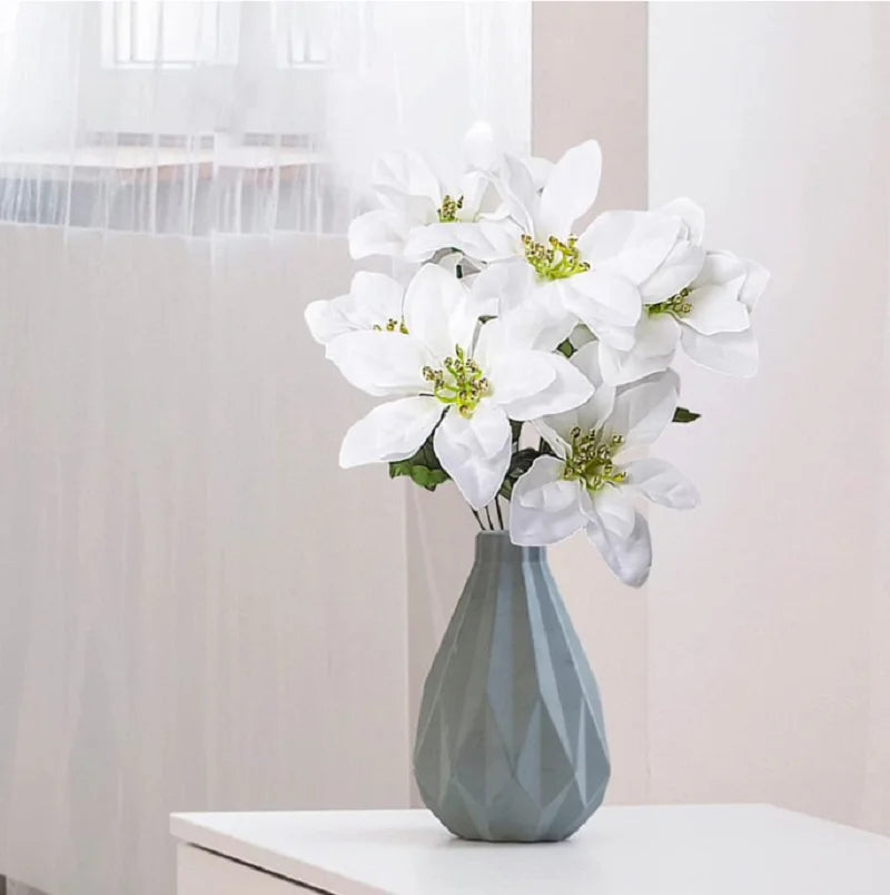 lot de bouquets de fleurs artificielles pour Noël et Nouvel An - vue 3 sur 7