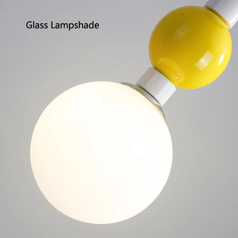 suspension boule en verre abat-jour haut plafond memphis
