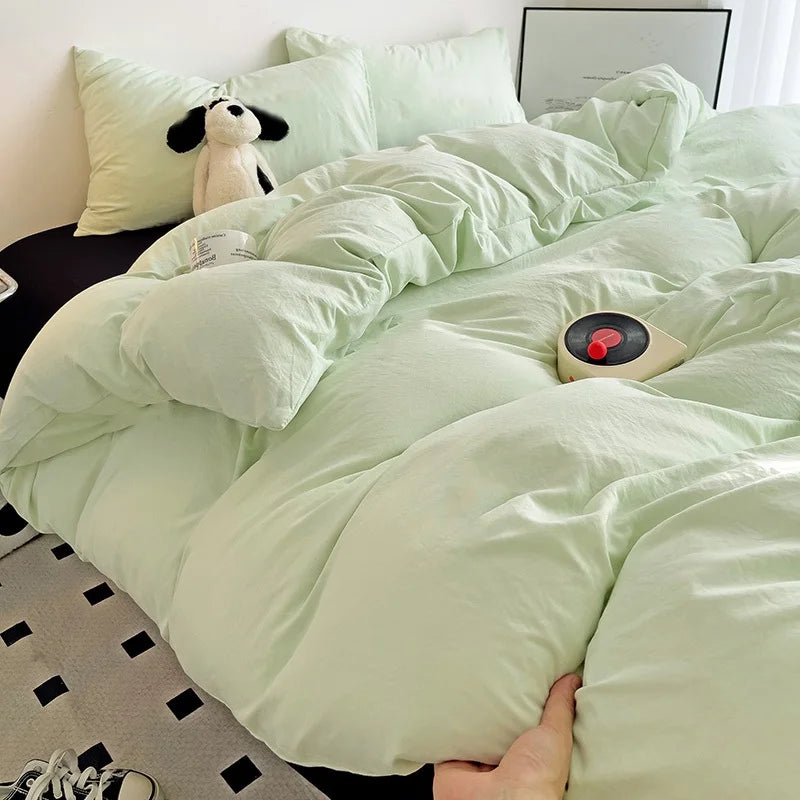 housse de couette simple en coton doux et respirant