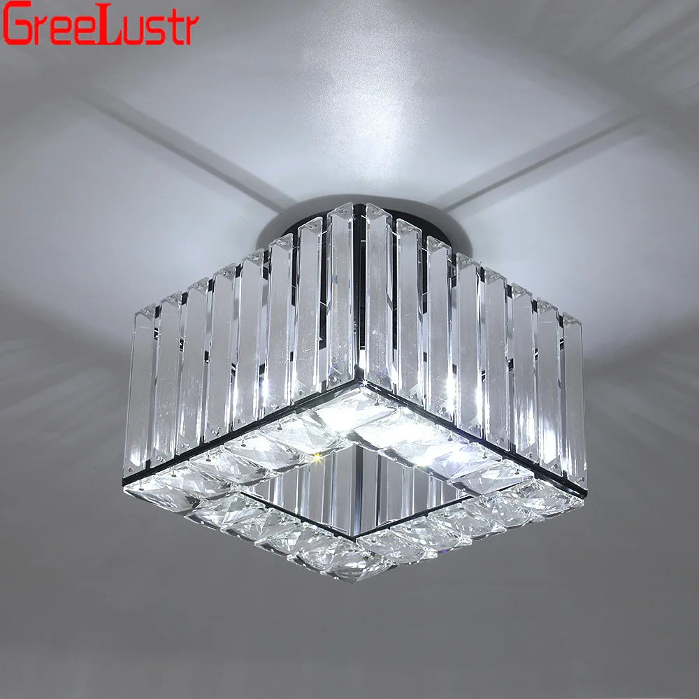 Plafonnier moderne en cristal avec led - vue 6 sur 12