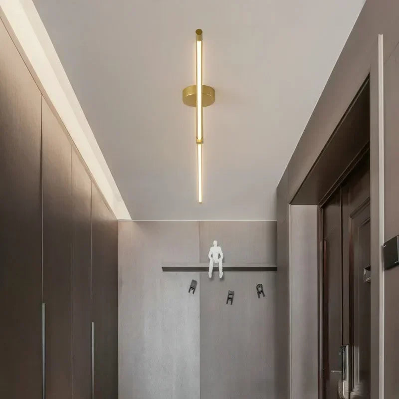 lustre moderne à leds pour allée et miroir décoratif - vue 11 sur 12