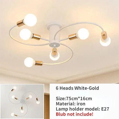 Minimalist Nordic ceiling light ideal for living room, restaurant or children's room - vue 10 sur 16
