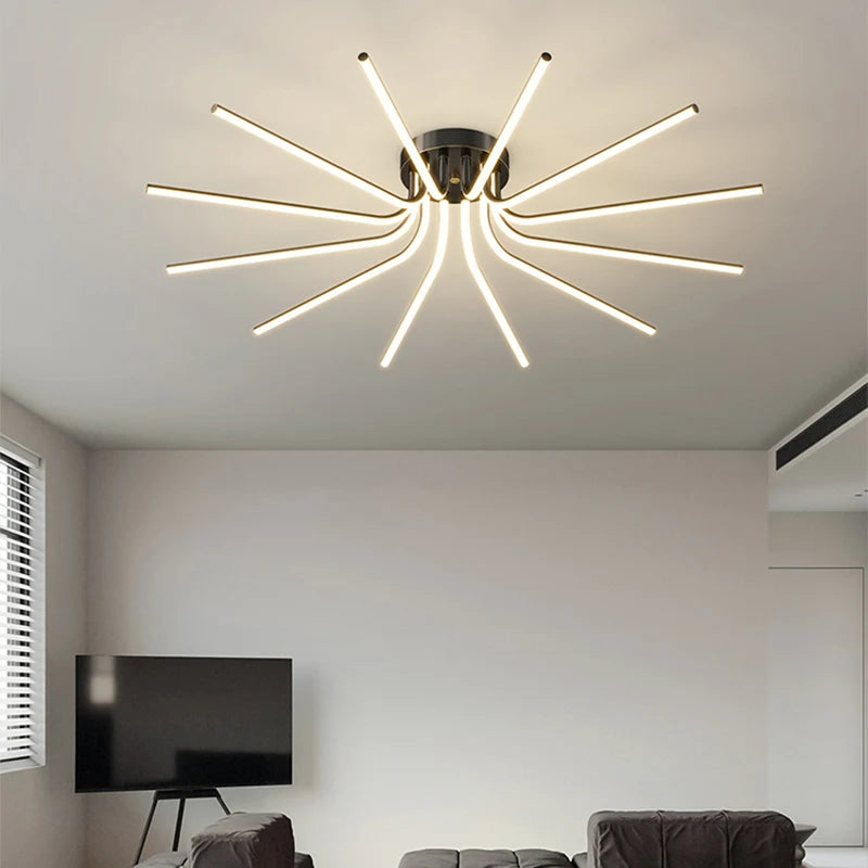 Plafonnier LED en cuivre au design moderne - vue 3 sur 12