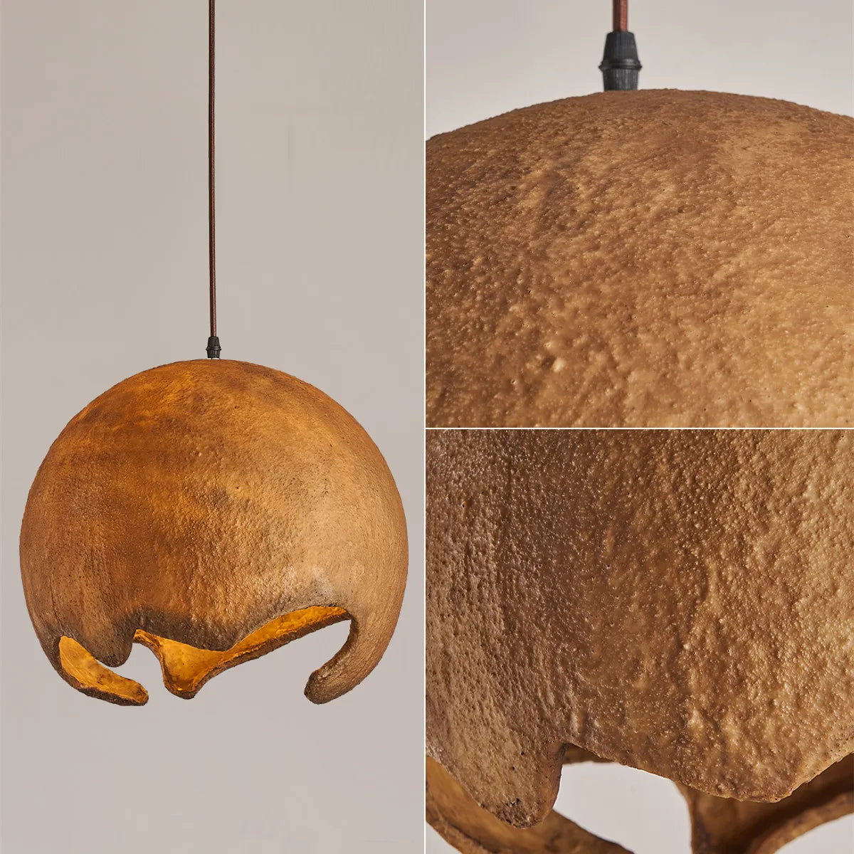 Nordic Wabi Sabi minimalist Japanese design LED chandelier for bar and restaurant - vue 6 sur 13