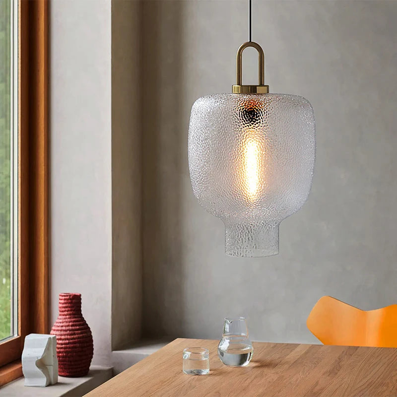 Suspension LED au Design nordique moderne en verre - vue 3 sur 10