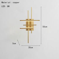applique murale led minimaliste cuivre modifiable