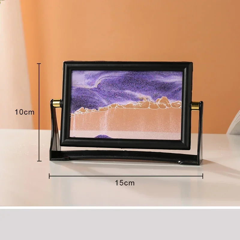 paysage de sable rotatif en verre 3D créatif décoratif
