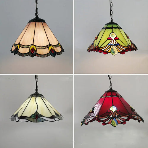 lustre tiffany vitrail style méditerranéen pour intérieur élégant