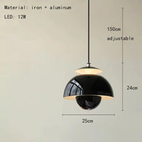 lampe suspendue led moderne en métal réglable