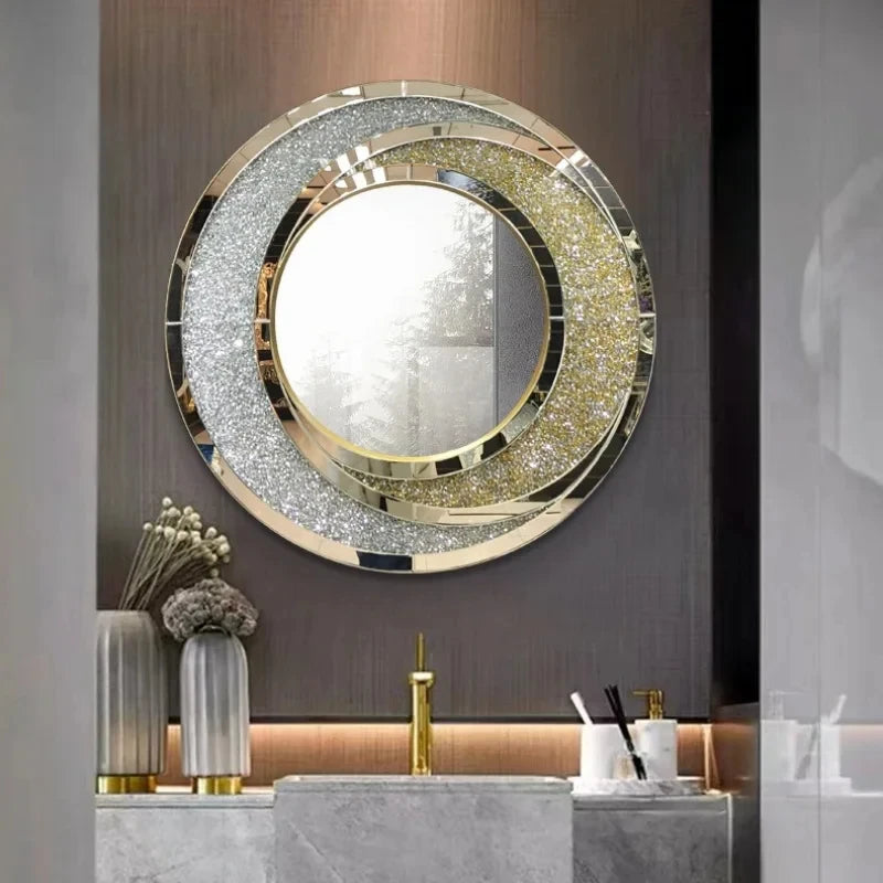 miroirs décoratifs ronds art de luxe nordiques créatifs pour décoration maison - vue 5 sur 8