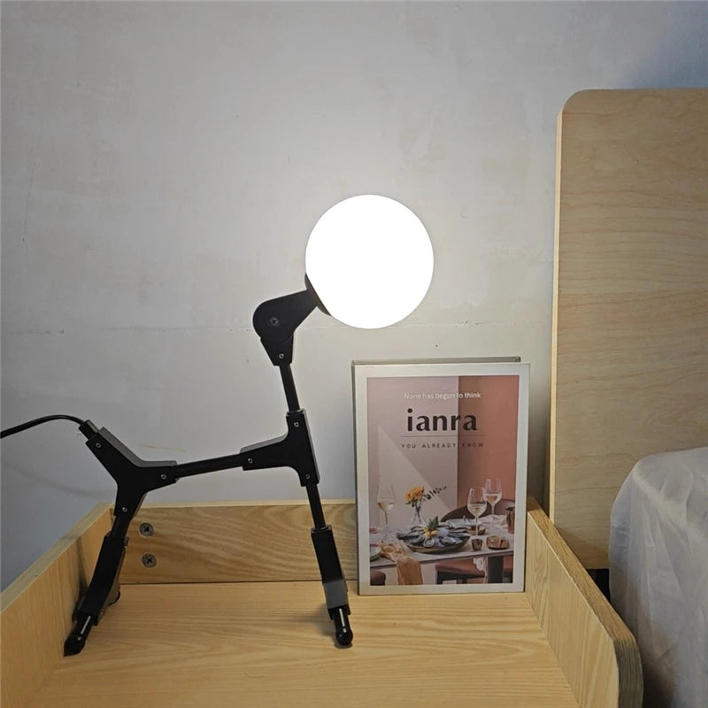 lampe de sol art abstrait animaux fer décoration nordique - vue 3 sur 7