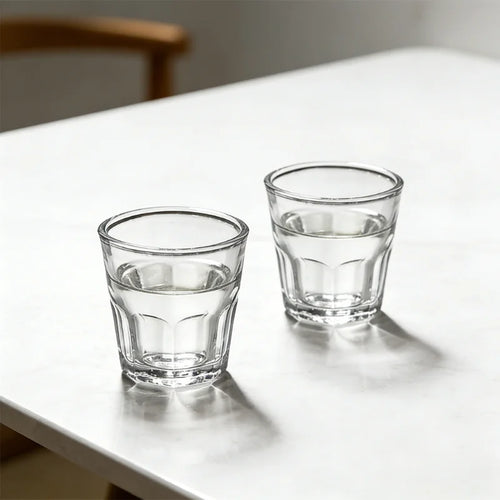 Lot de 2 petits verres cocktail transparents