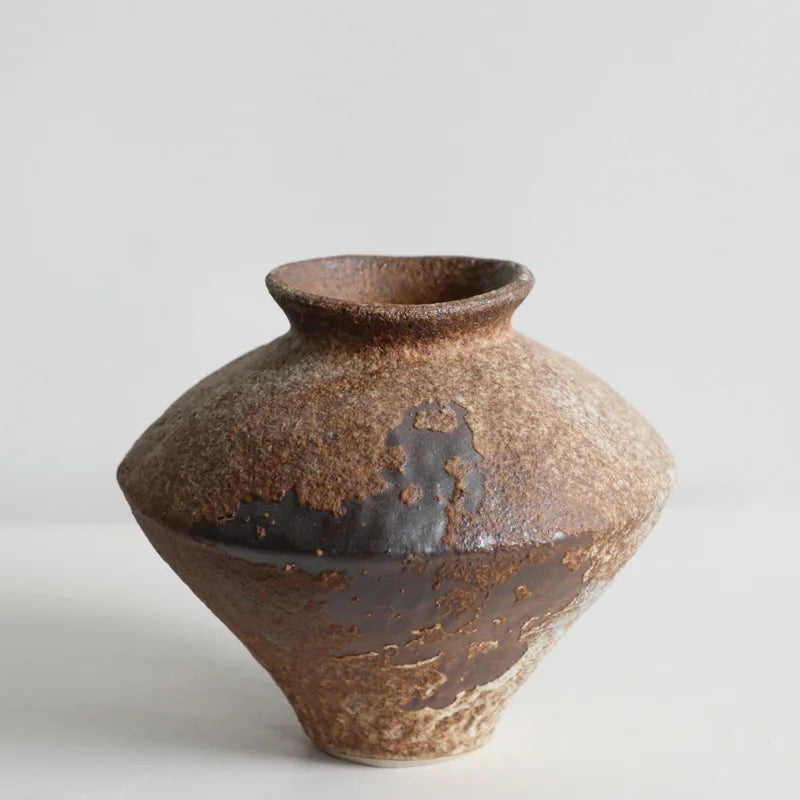 Retro And Nostalgic Handmade Ceramic Vases, Homestay Hotels, Zen Inspired Flower Arrangements, New Chinese Style Decorations - vue 5 sur 6
