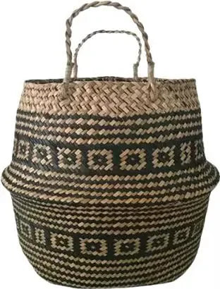 panier pliable en rotin pour rangement et décoration - vue 11 sur 11