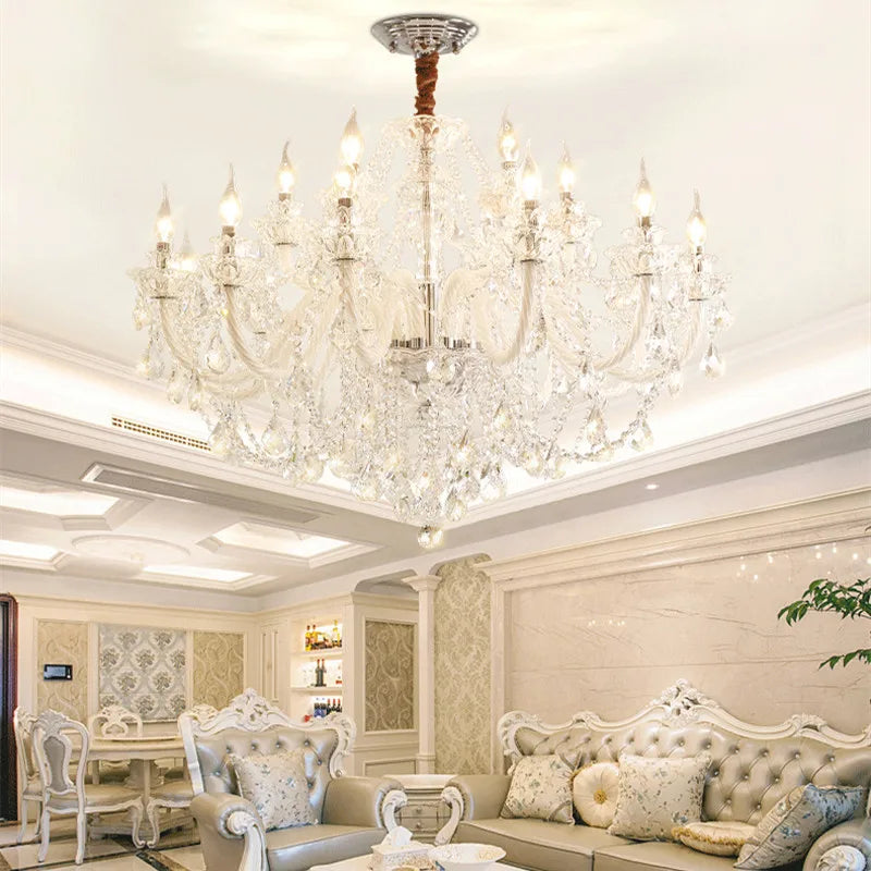 lustre moderne en cristal design pour décoration intérieure - vue 8 sur 17