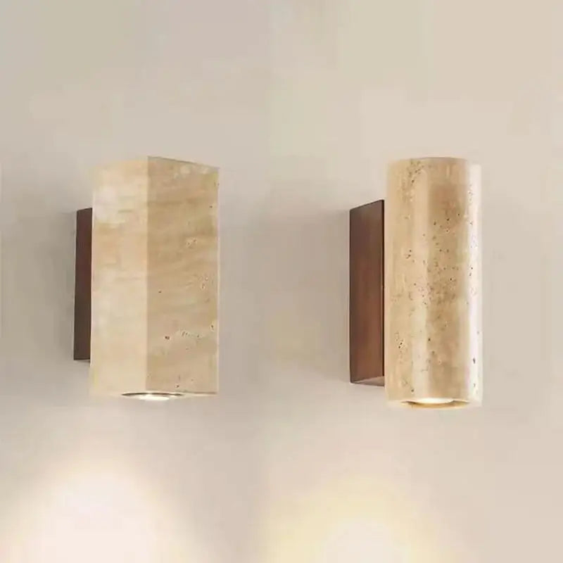 applique murale en marbre wabi sabi à led pour décoration intérieure - vue 5 sur 10