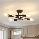 Black ceiling light with 4 rounded arms
