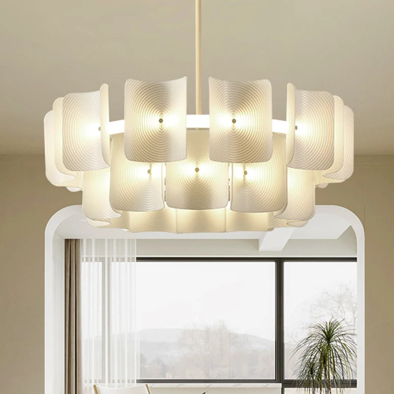 Newly designed LED chandelier, fingerprint chandelier, luxurious living room, bedroom, villa, hotel lobby, bright acrylic chandelier - vue 2 sur 9