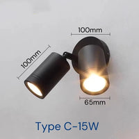 spot led extérieur double tête étanche pour jardin balcon clôture