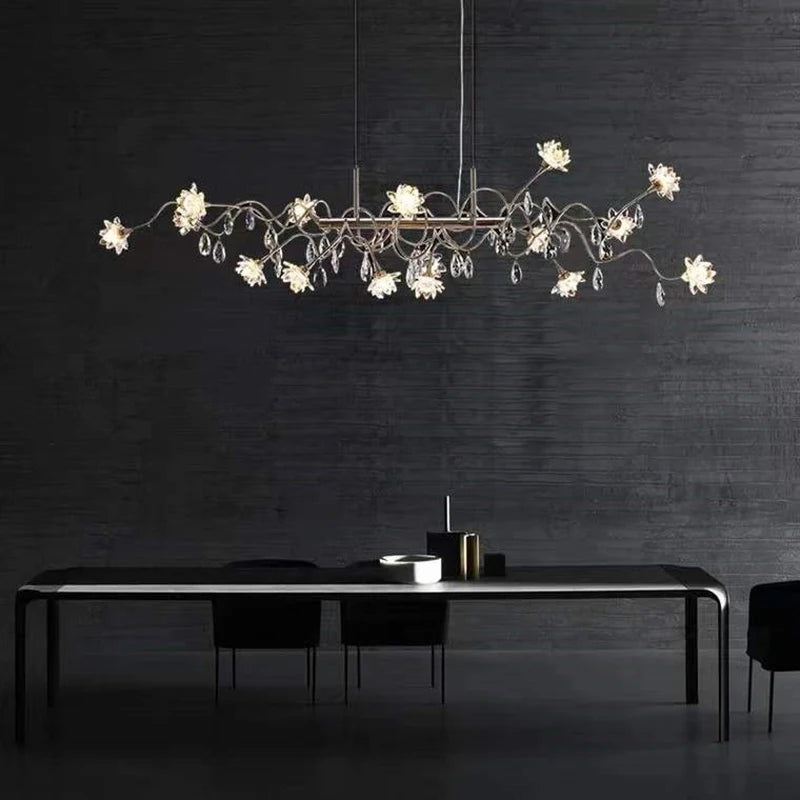 lustre led postmoderne en cristal nordique luxe g4 intérieur