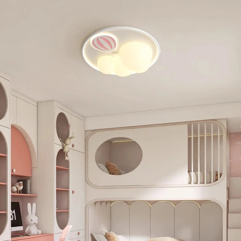 plafonnier moderne montgolfière pour chambre de fille - vue 4 sur 9