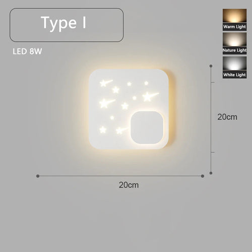 applique murale led blanche à différentes formes ludiques - vue 16 sur 16