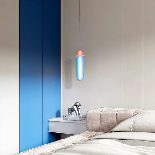 Suspension LED en verre teinté bar - vue 7 sur 21