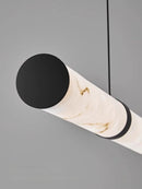 Modern Minimalist All Copper Light Luxury Resin Dining Table Island, High-end Long Strip Straight Line Lighting Decorative Lamp