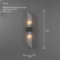 applique murale led en cristal luxe design nordique pour intérieur élégant