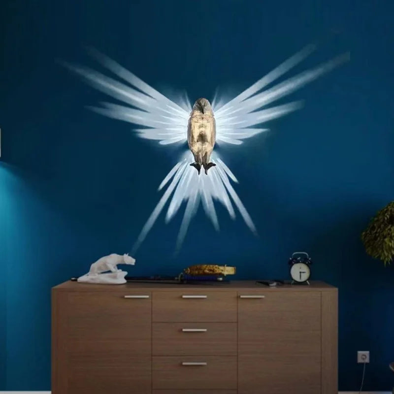 applique murale led hibou aigle décoration créative pour la maison - vue 4 sur 13