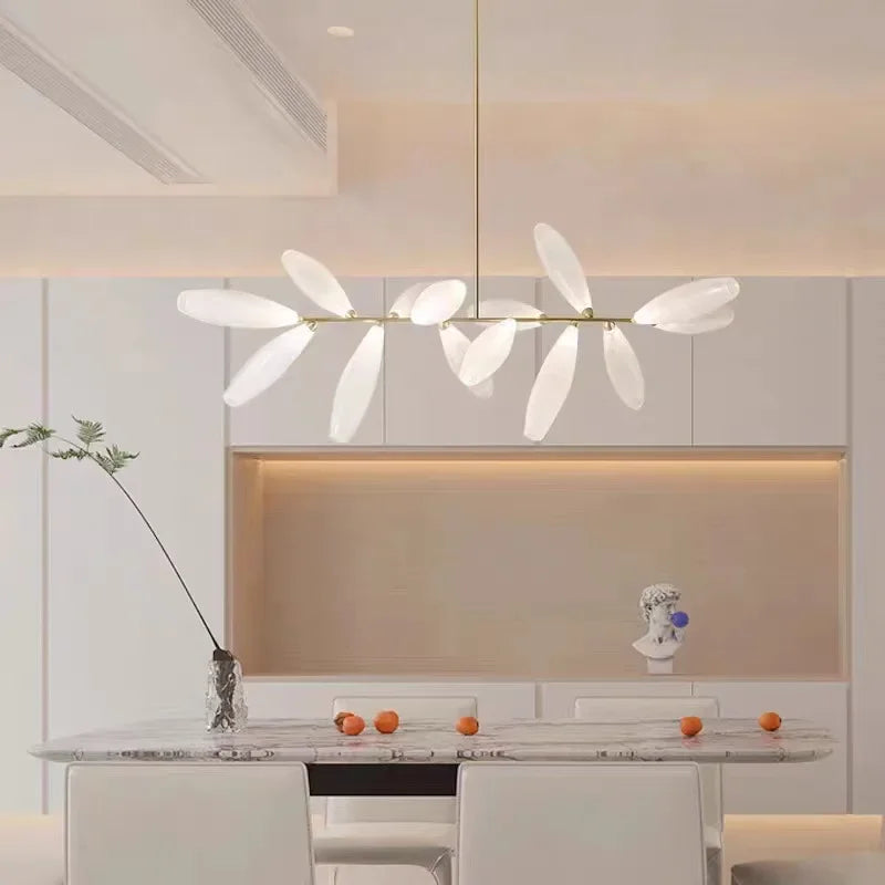 lustre moderne en verre nordique pour décoration intérieure - vue 3 sur 14