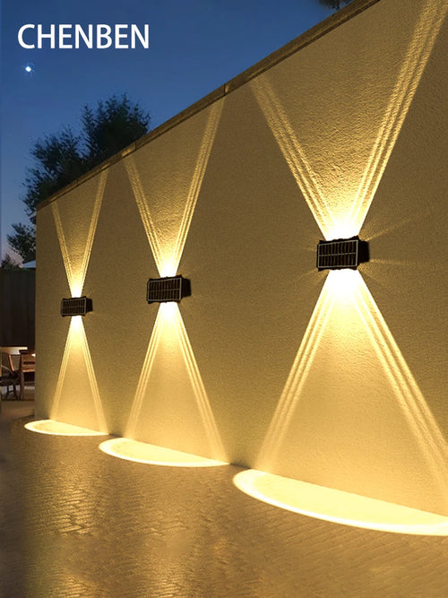 Waterproof solar wall light for decorative outdoor lighting - vue 3 sur 11