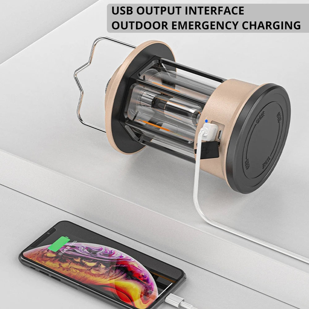 lanterne suspendue vintage légère rechargeable pour extérieur - vue 5 sur 10