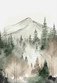 Mountain forest landscape posters decorative wall art