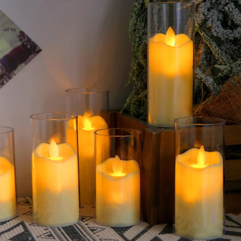 lot de 6 bougies LED sans flamme pour mariage et noël - vue 3 sur 10