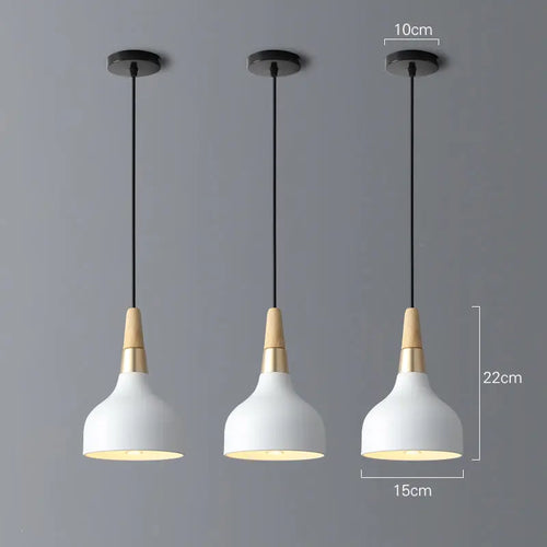 Suspension LED moderne avec abat-jour en métal coloré