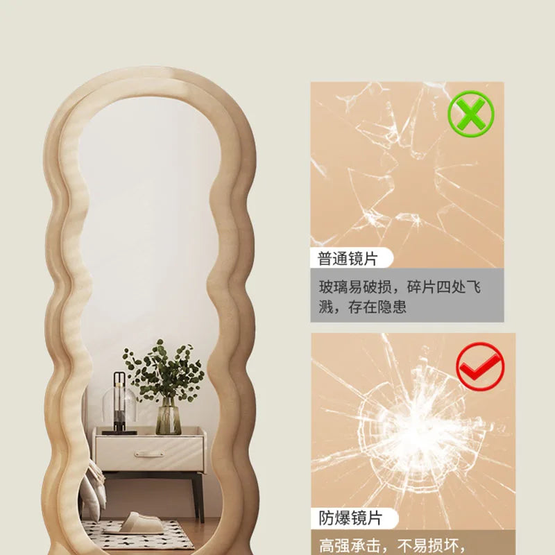 miroir debout design nordique esthétique pour décoration moderne - vue 5 sur 17