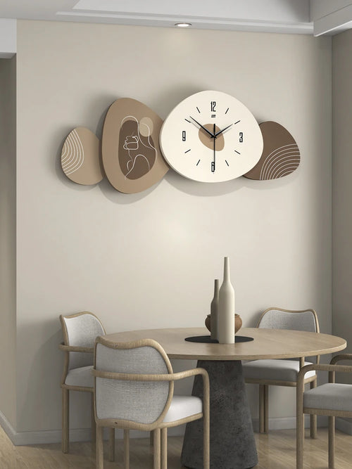 Modern Minimalist Wall Decor, Sofa Background Hanging Watch, Large Creative Wall Clock, 3D Wall Pendant, Home Decoration, 80cm - vue 4 sur 6