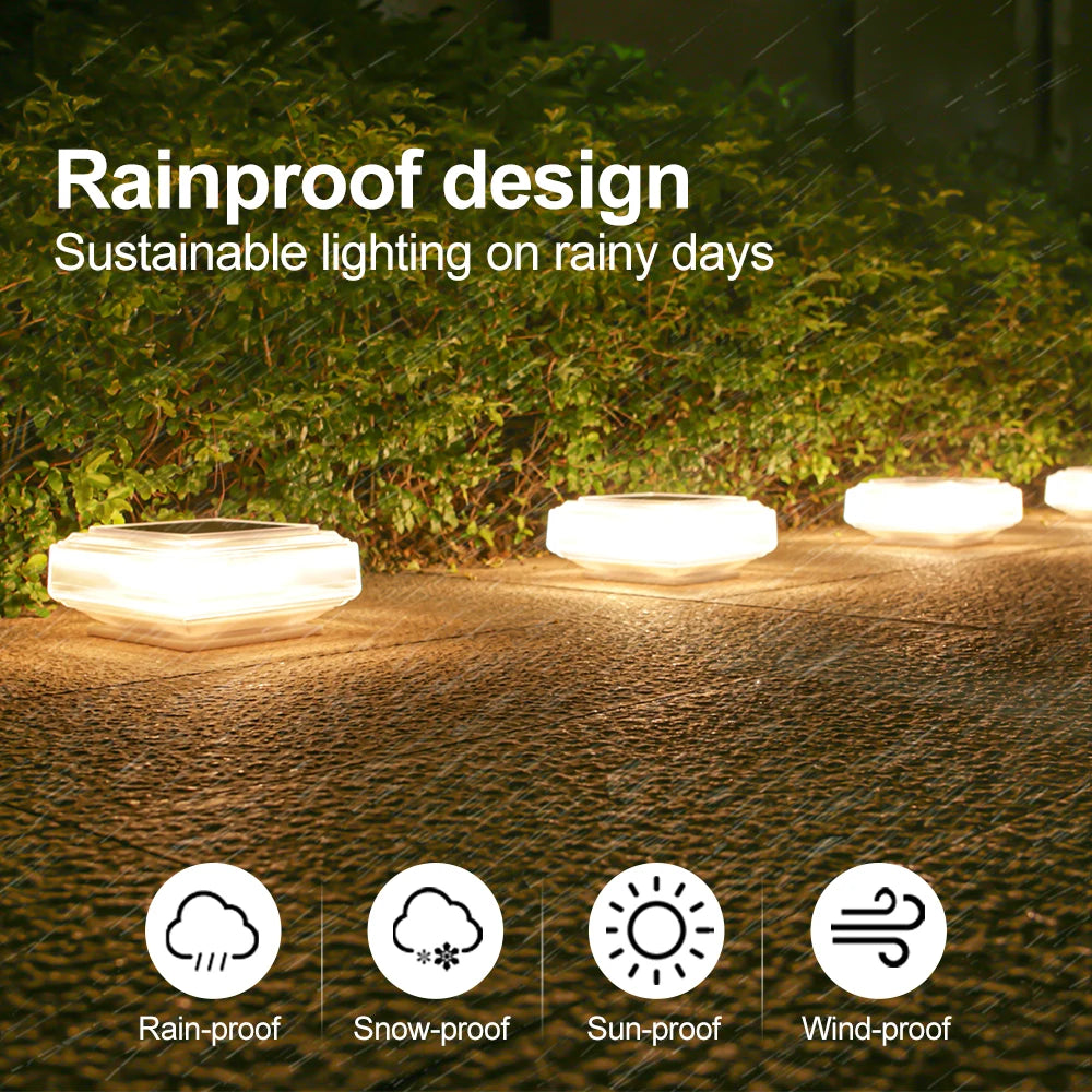 lot de 2 lampes solaires led pour jardin et décoration extérieure - vue 7 sur 7