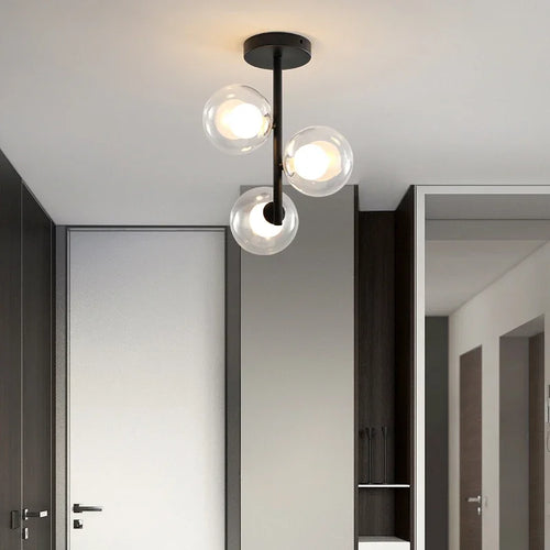 Lustre verre plafonnier maison salle suspension luminaires bar