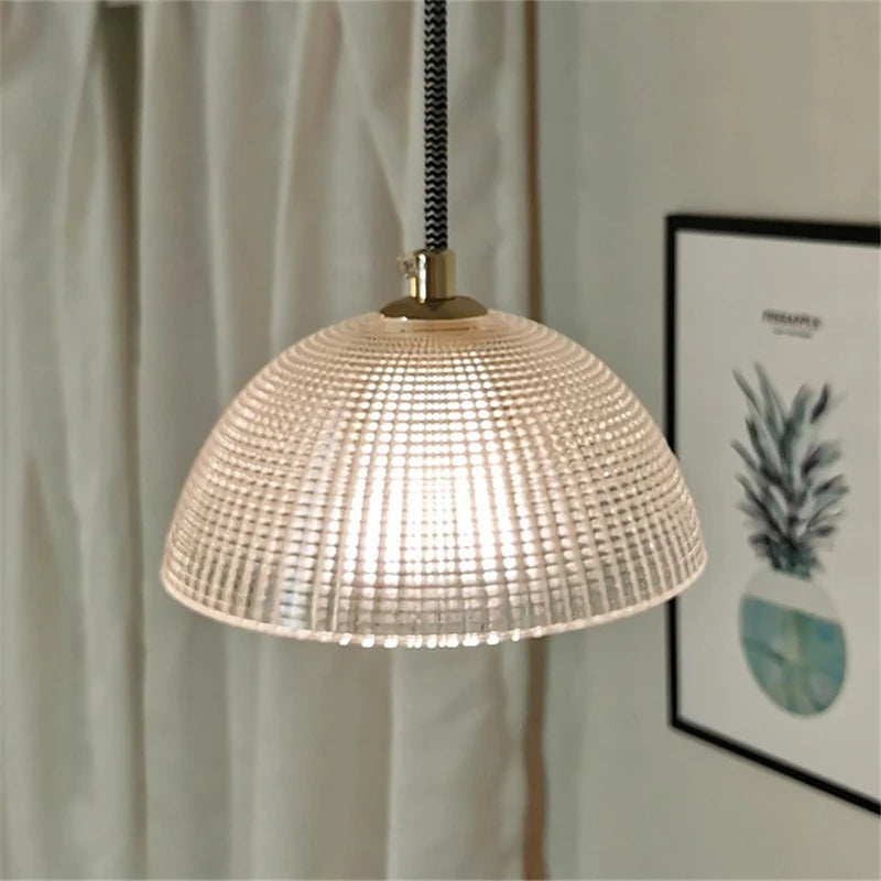 lustre moderne en verre style nordique soucoupe volante led - vue 5 sur 10