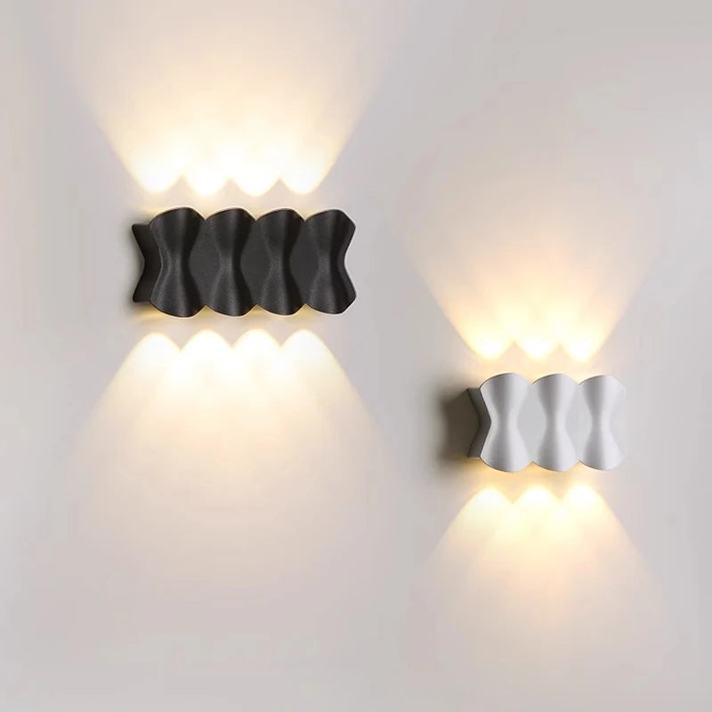 applique murale led extérieure étanche décoration jardin lumineuse - vue 3 sur 12