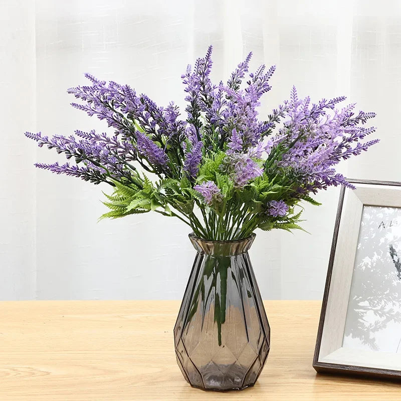 lot de 5 fleurs artificielles lavande pour décoration de jardin - vue 4 sur 6
